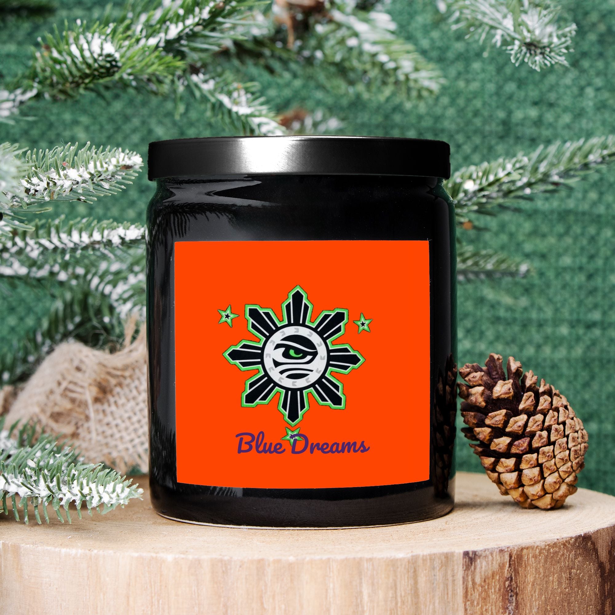 Candle Ceramic 8oz (Black)