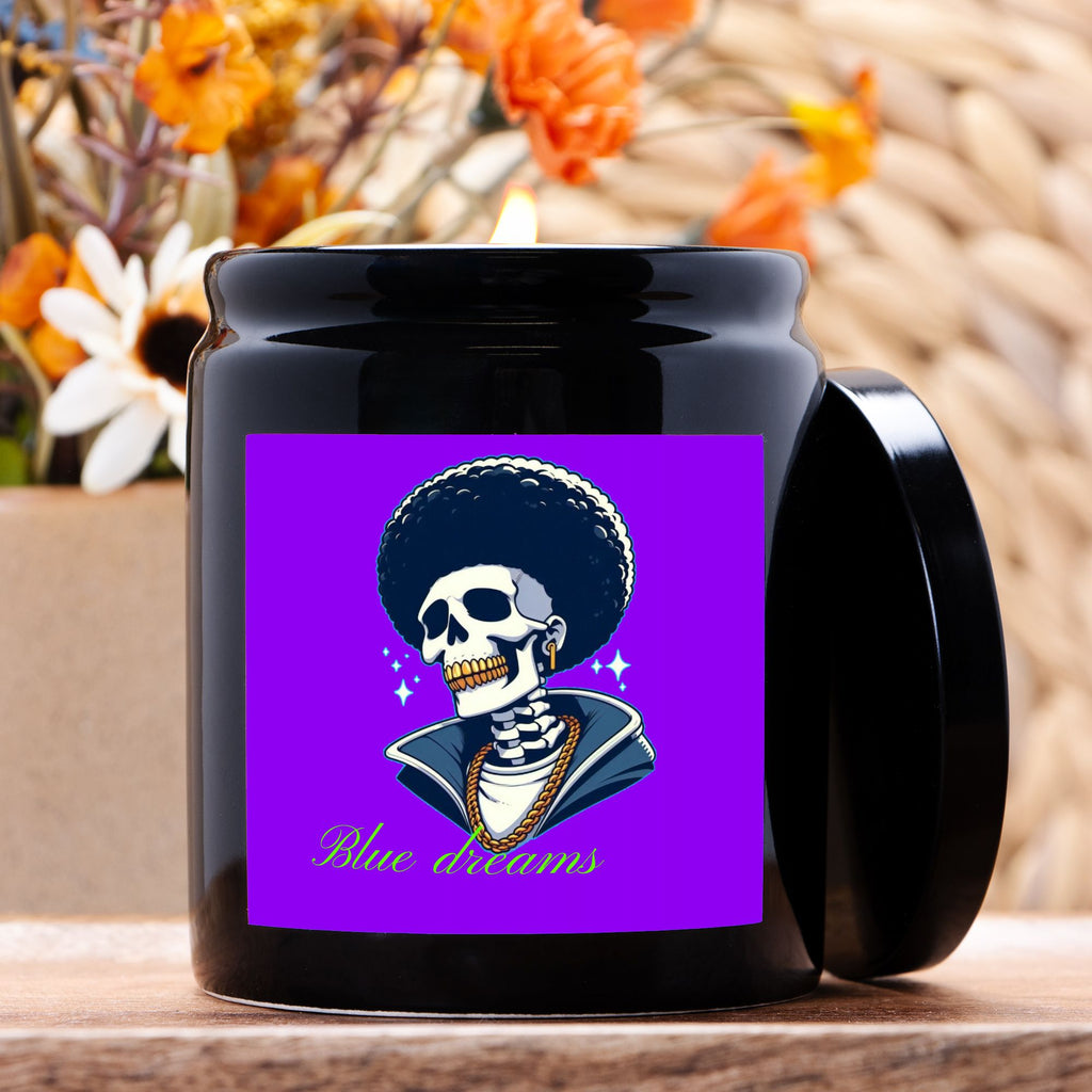 Candle Ceramic 8oz (Black)