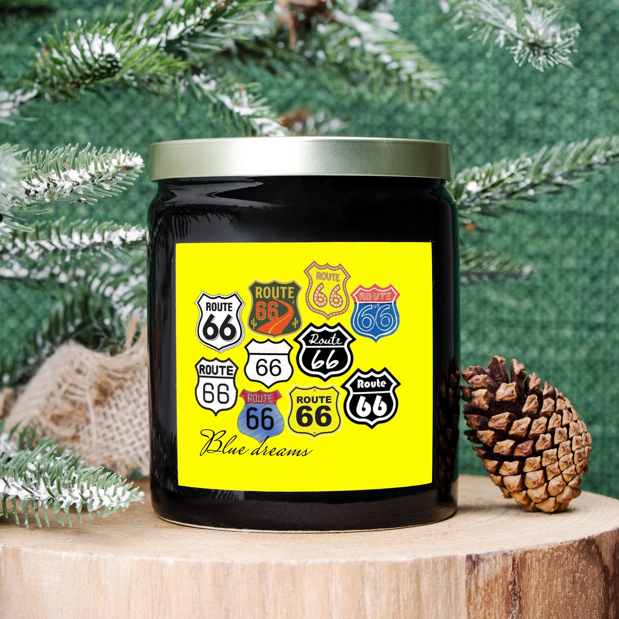 Candle Ceramic 8oz (Black)